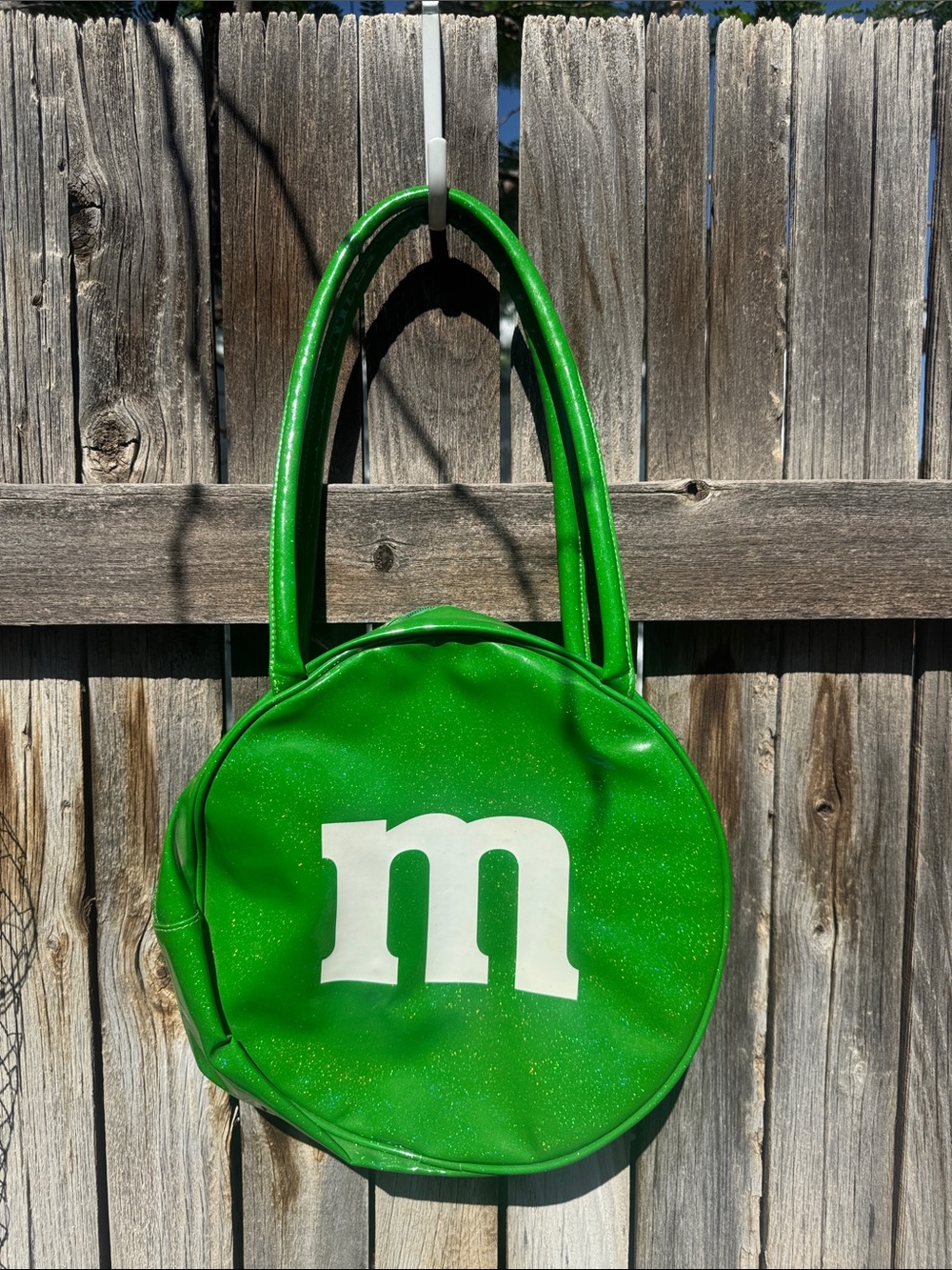 M&M'S Green Round Tote Bag with White 'm' Logo